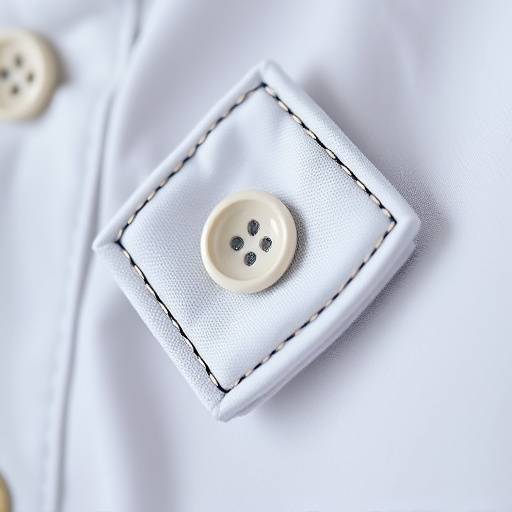 Close-up of a hand-stitched buttonhole on a dress shirt